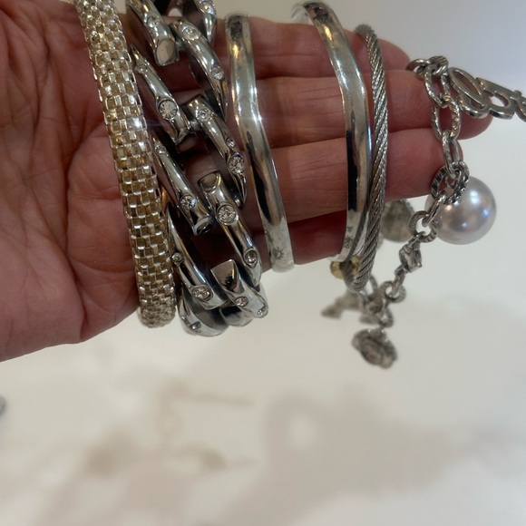 🔥 Statement Bundle | 5x5x5 Mix of Chain Rhinestone Pearl Set - Picture 8 of 11